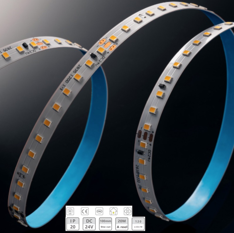 24V-10 mm-20m sans bande d'éclairage de chute de pression